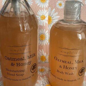 Simplified Oatmeal, Milk & Honey 17 oz Hand Soap & 17 oz Body Wash